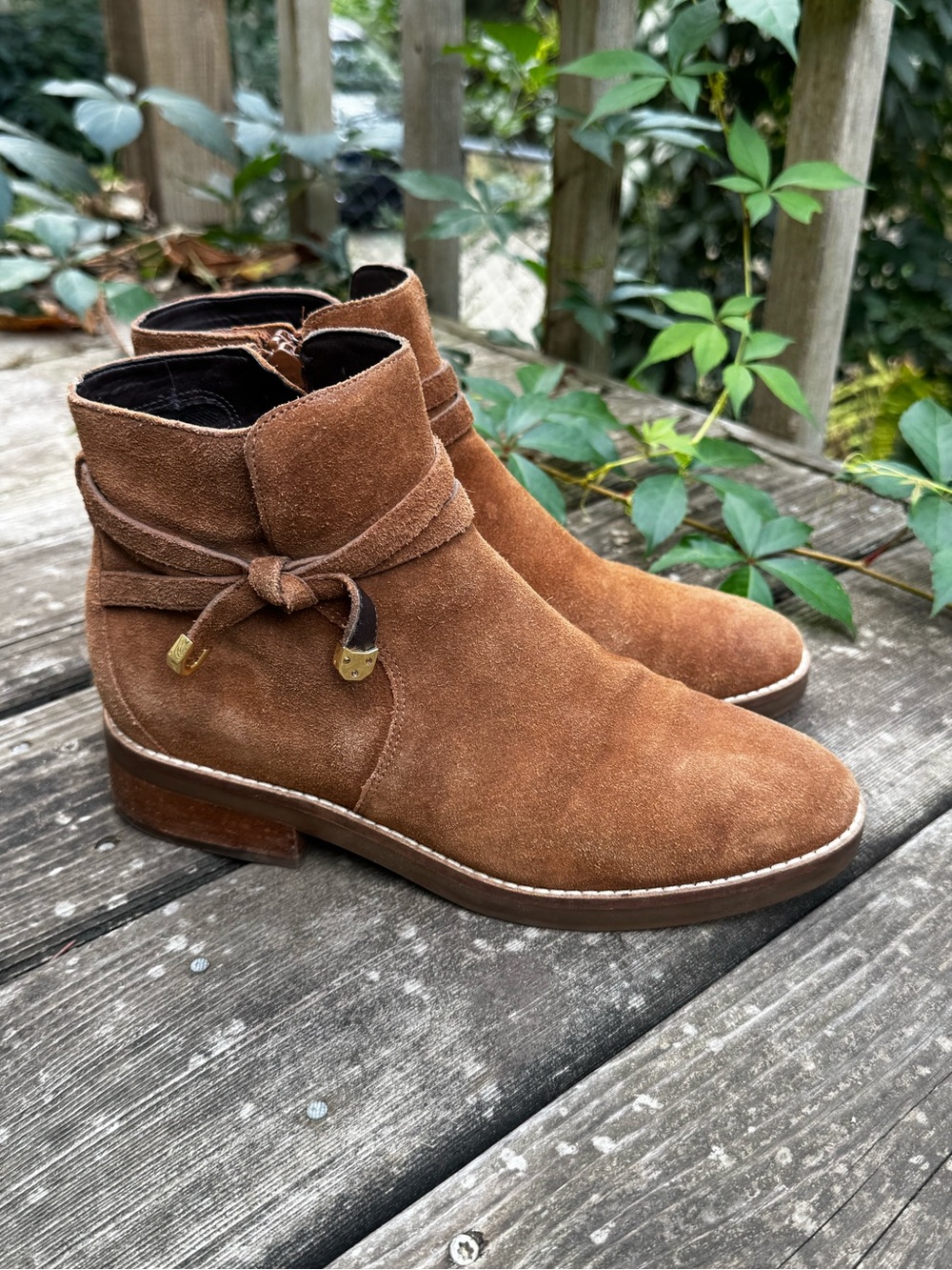 Cole Haan Railyn Ankle Booties Size 7.5 Suede Leather Ankle Boots.